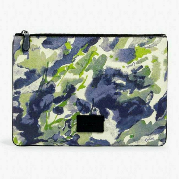Coach Other - Coach Large Pouch in Watercolor Print